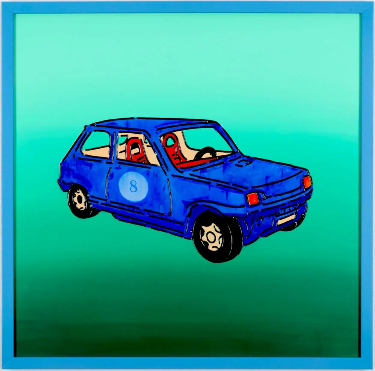 Car #8 Blue — painting by Ollie Smith