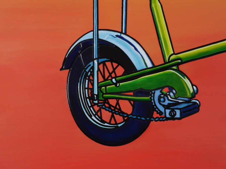 Rear wheel, chain and pedal of First Bike